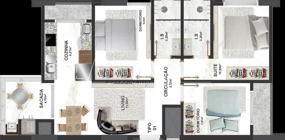 Apartamento, 3 quartos, 70 m² - Foto 19